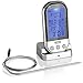 Wireless Meat Thermometer with Large LCD Digital Display and Long Probe for BBQ Grill Smoker and Cooking, Belmint Instant Read BBQ Meat Thermometer Measure Food Temp, Connection up to 100 Foot Range
