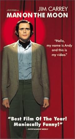 Amazon Com Man On The Moon Vhs Jim Carrey Danny Devito Gerry Becker Greyson Erik Pendry Brittany Colonna Leslie Lyles Bobby Boriello George Shapiro Budd Friedman Tom Dreesen Thomas Armbruster Pamela Abdy Milos