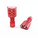 Wiwaplex 50pcs Female + 50pcs Male Fully Insulated Wire Crimp Terminal Nylon Quick Connectors Wiring Spade 22-18 A.W.G(Red)