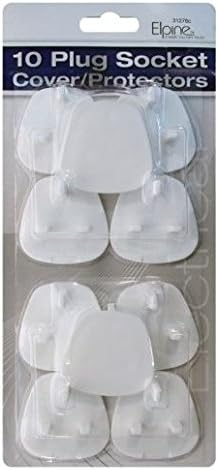 Elpine Socket Plug Cover Protectors Pack of 10 Baby Safety UK