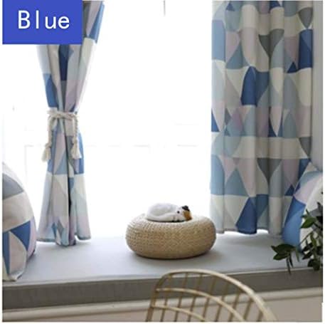 Quality WG Polyester Cotton Curtains Environmentally Active Printing Blackout Dustproof Bedroom Balcony Finished Curtains,Yellow,1Pc(W140*H215cm) [Energy Class A]