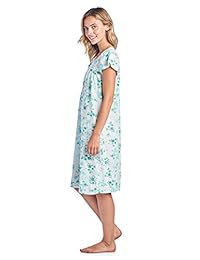 Casual Nights - Camisón manga corta de encaje con flores, para mujer