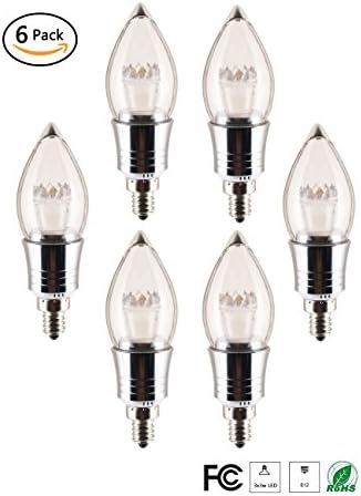 LynkNova 3WX3optical colors(9W) variable LED Candle Bulbs LED Bulbs C37 B11 E12 Bas Changeable light color 2800K, 6000K,4500K,Single light color 300LM 30W Equivalent 270° Beam Angle Pack of 6