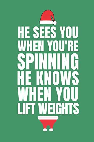 He Sees You When You're Spinning: Blank Lined Writing Journal Notebook Diary 6x9