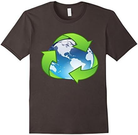 Mens Recycle Green Earth Environment T-Shirt Medium Asphalt