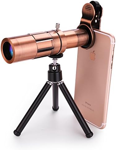 ICHDICH Cell Phone Camera Lens, 20X Zoom Telephoto Lens with Flexible Tripod Universal Clip for iPhone 8/7/6S/6 Plus/5/4,Samsung, Android and Other Phones