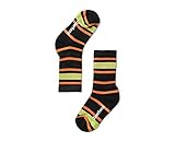 Smartwool Kids’ Hiking Crew Socks – Striped, Lightly Cushioned Merino Wool Performance Socks