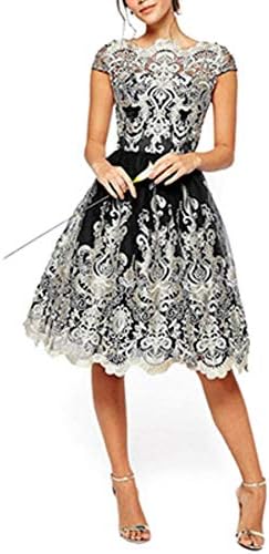 Bouncevi Floral Lace Dress for Women Cocktail Wedding Dresses for Evening Party Fashionable Wondeful