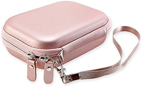 Canboc Hard Carrying Case for Polaroid Mint Pocket Printer, Polaroid Snap & Polaroid Snap Touch, Mesh Pocket for Polaroid 2x3ʺ Photo Paper, Smooth Double Zipper Protective Travel Bag, Rose Gold 4 41J5frzVLfL. AC