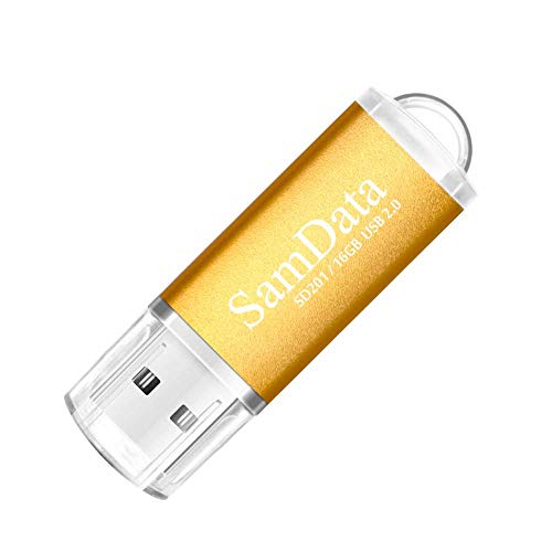 image for SamData 5 Pack 16GB USB 2.0 Flash Drive Thumb Drives Memory Stick, 5 C