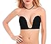 Deceny CB Invisible Bras for Women Push Up Strapless Self Adhesive Silicone Bra (C, Black)