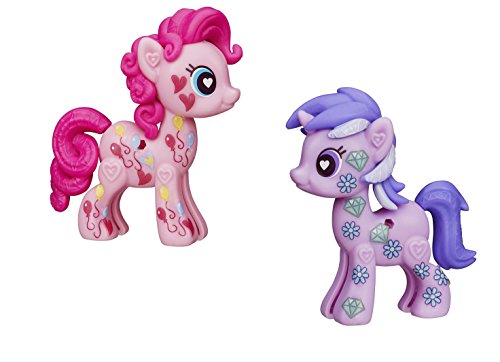Secret for Longevity 2-Pack Little Pony Horse Purple Amethyst Star Pink Pinkie Pie Figures Pop Starter Kit Play Set Toy