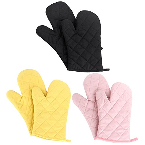 Oven Mitts, Premium Heat Resistant Kitchen Gloves Cotton & Polyester