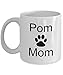 Pom Mom Mug, Pomeranian, paw prints, dogs, coffee cup