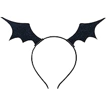 QIZHIQIAMY Serre Tete Chauve Souris Serre-Têtes Halloween Noir Bandeau