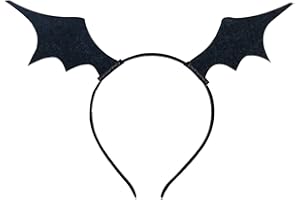 L'VOW Women Bat Wing Headband Devil Headdress Bat Wing Headpiece Halloween Fancy Cosplay Costume (Black)