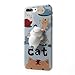 Squishy Cat iPhone 7 Plus Case, 3D Cute Soft Silicone Poke Squishy Cat Phone Back Cover for iPhone 7 Plus