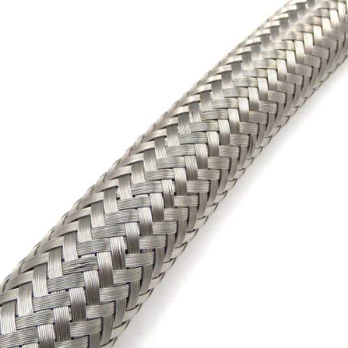 theBlueStone 10FT -6AN Stainless Steel Braided Fuel Line Hose for 3/8" Tube Size