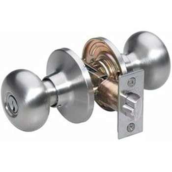 Master Lock Keyed Entry Door Lock, Biscuit Style Knob, Satin Nickel, BCO0115