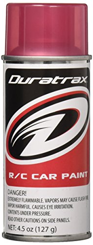 Duratrax Polycarbonate Radio Control Vehicle Body Spray Paint, 4.5 Ounces, Candy Red Translucent