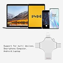 Yiracy USB Flash Drive 3.0 256GB 4 in 1 Photo Stick