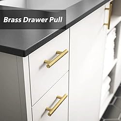 goldenwarm Brushed Brass Drawer Pulls Brass Cabinet