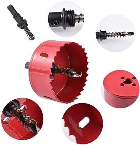 JOERRES 3-Piece Bi-Metal Hole Saw Set (60mm, 80mm, 100mm), M42 High-Speed Steel Cutter for Metal Wood, Plastic, Drywall - Image 4