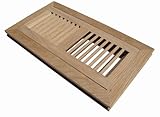 Welland 4 Inch x 12 Inch White Oak Hardwood Vent Floor Register Flush Mount Unfinished