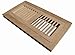 Welland 4 Inch x 12 Inch White Oak Hardwood Vent Floor Register Flush Mount Unfinished