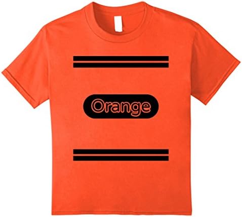 Kids Orange Crayon Costume T Shirt Adults &amp; Kids Halloween Tshirt 12 Orange