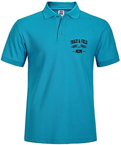Men Outdoor Sport Wear Track_and_field_mom X-large Polo Shirt Factory Direct Sale Blue Color