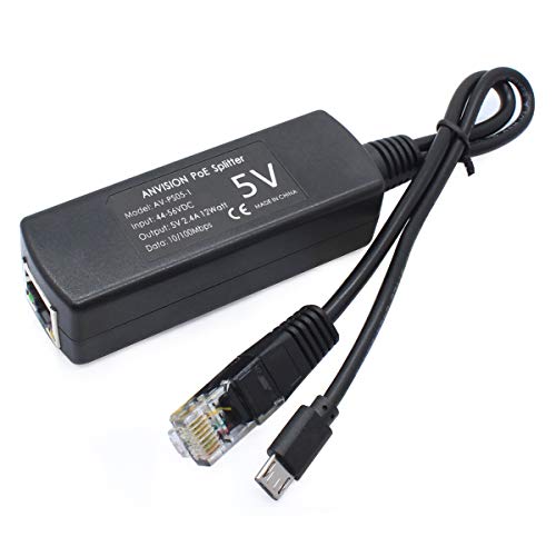 2 Active PoE Splitter Power Over Ethernet IEEE 802.3af Micro USB