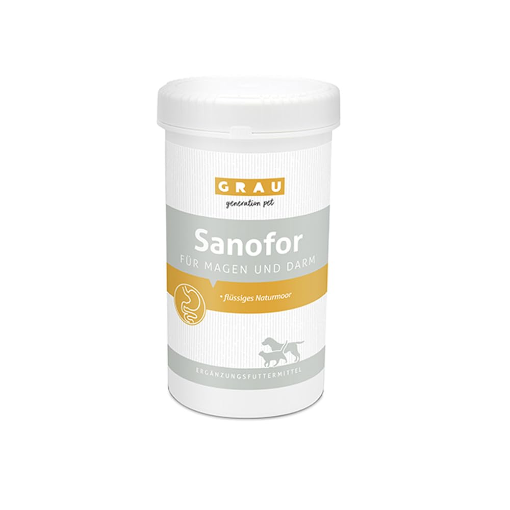 GRAU - the original - Sanofor, healing moor to build up the intestinal flora, for a vital intestinal mucous membrane and flora, pack of 1 (1 x 1 kg), supplementary food for dogs and cats