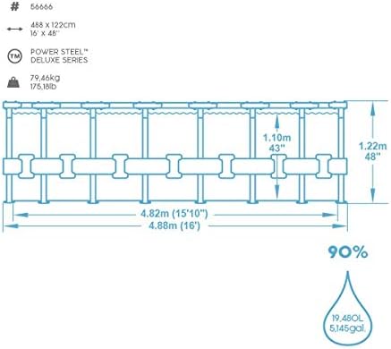Bestway Piscine Hors Sol Power Steel Effet Rotin Diametre 4 X 122 Cm Filtre A Cartouche Skimatic Bache Echelle Amazon Fr Jardin