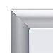 SnapeZo Notice Frame 11x17 Inches, Silver 1 Inch Aluminum Profile, Front-Loading Snap Frame, Wall Mounting, Sleek Series
