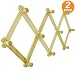 Ram-Pro Set of 2 Accordion Style Wood Expandable Rack Hat, Cap, Belt, Umbrella Coffee Mug Wall Wooden Pegs