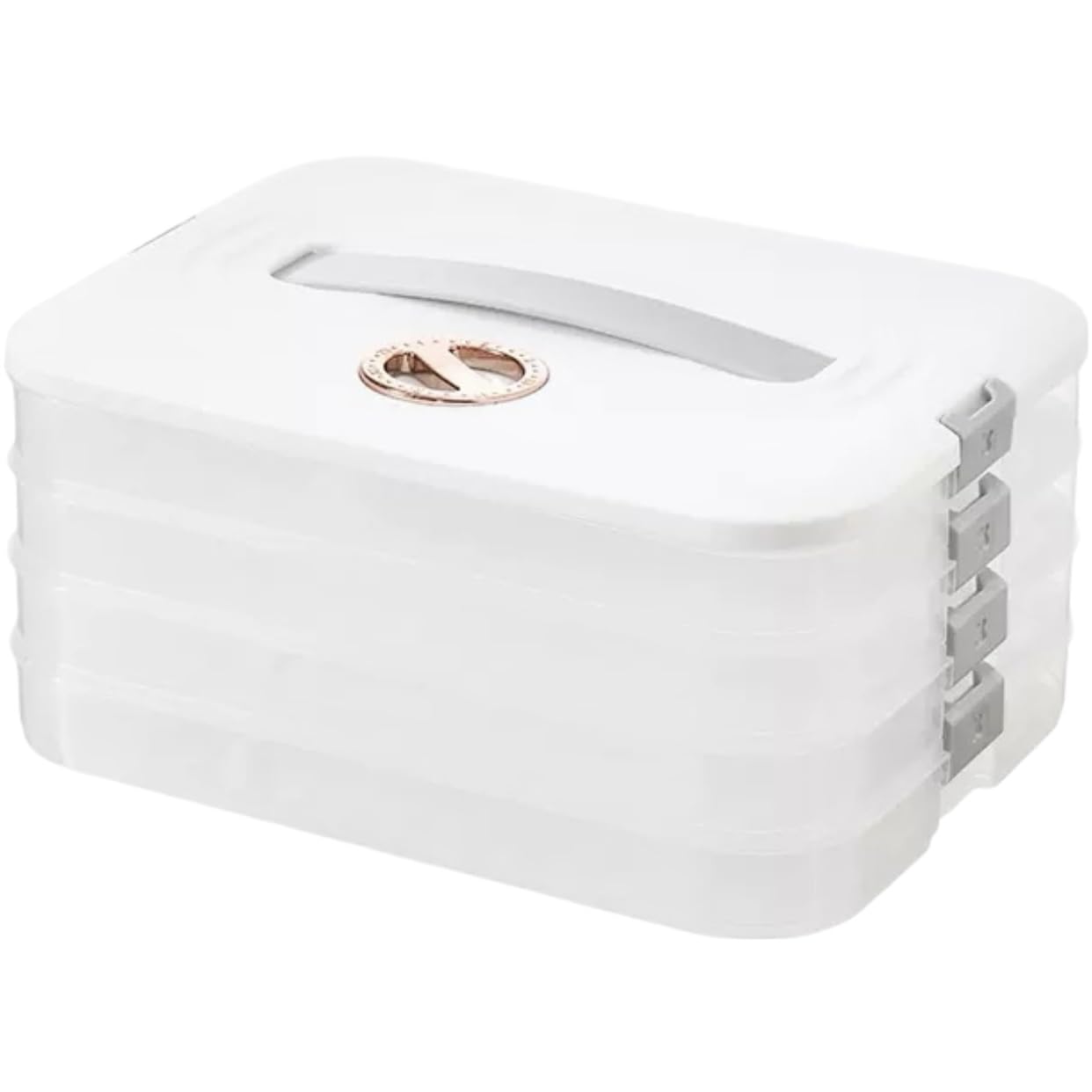 Photo 1 of 4-layer Cookie Containers,Cookie Carrier with Lid and Handle, Dumpling Box,Food Storage Containers