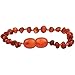 Baltic Amber Teething Bracelet or Anklet for Babies, Toddlers, and Kids - Lab-Tested - Raw Unpolished Cognac - 5.5 Inches