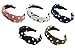 STHUAHE Pack of 5 Women Girls Handmade Wide Dot Chiffon Cloth Cross Knot Hair Hoop Hairband Headband Headwear Hair Accessories (5 Color)