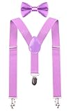 PZLE Toddler Suspenders and Bow Tie Set for Kids Boys Available in 3 Sizes