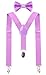 PZLE Toddler Suspenders and Bow Tie Set for Kids Boys Available in 3 Sizes