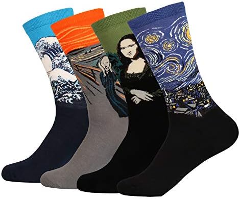 Women's Novelty Casual Cute Colorful Funny Patterned Cotton Crew Dress Socks