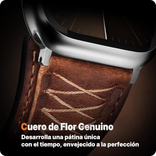 Fullmosa Vintage Leather Strap For Apple Watch | Band for iWatch Ultra3/2/1 Series 11 10 9 8 7 6 5 4 3 2 1 and SE3/2/1,Top Grain Leather Bracelet for Men Women