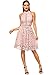 Floerns Women's Sleeveless Halter Neck Lace Cocktail Party A Line Dress Pink S