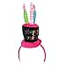 CTM Women's Blinking Light Happy Birthday Hat Headband, Multicolored