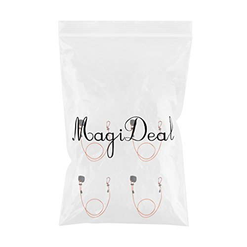 image for MagiDeal 4 Pieces 42'' Elastic Kayak Canoe Rowing Boat Paddle Leash Fi