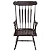HOMCOM Wooden Baby Nursery Rocking Chair - Dark Brown