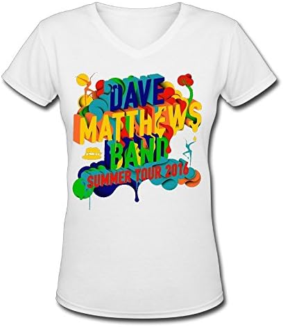 Dave Matthews Band Tour 2016 Rock Band.png V Neck T Shirt For Women White
