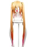 Miss Kobayashi's Dragon Maid Tohru Cosplay Wig Bunches Gradient Color Orange Hair