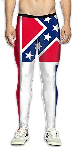 DOPPYENG Mens Compression Pants Base Layer Running, Cycling, Sports, Training, Weightlifting Tights Mississippi Sign 3D Print Fitness Sports Tight Leggings
